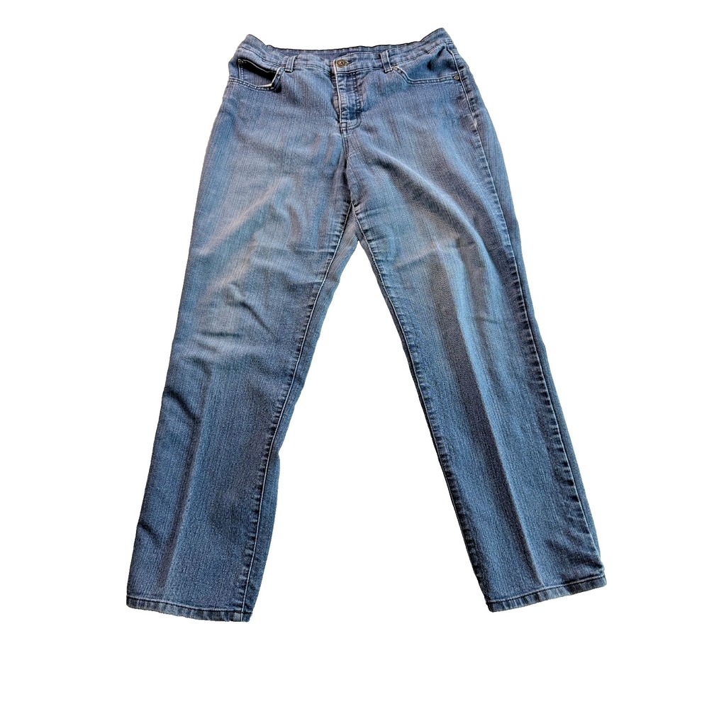 Bandolino Mandie Jeans Womens 12 Blue Straight Leg Stretch Denim